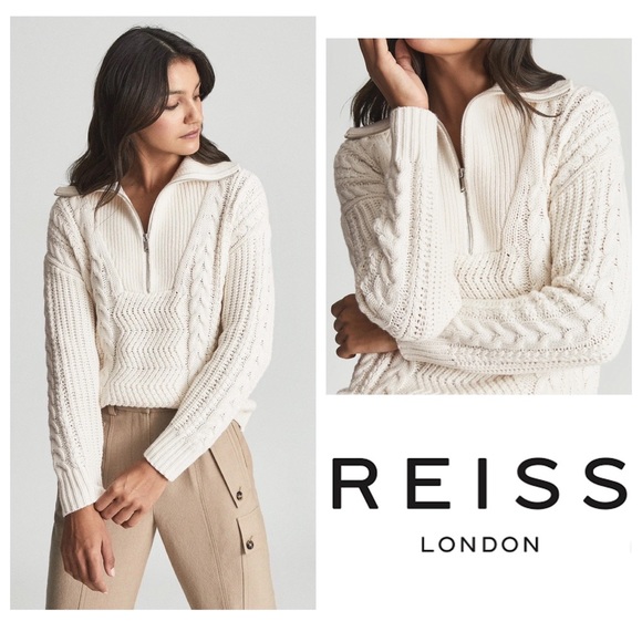 Reiss Sweaters - New! REISS London Alexis Cable Knit Wool Blend Sweater